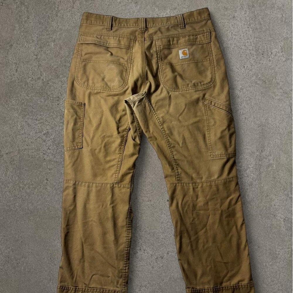 Carhartt Full Swing Relaxed Fit Double Knee Work Pants Khaki Tan 36x30